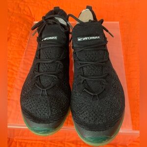 Nike Vapormax Black with Green Soles